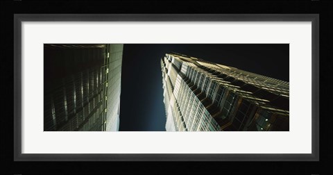 Framed Low Angle View Of A Tower, Jin Mao Tower, Pudong, Shanghai, China Print