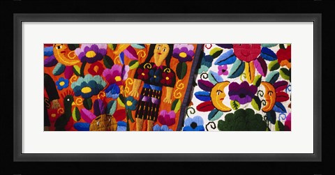 Framed Close-Up Of Textiles, Guatemala Print