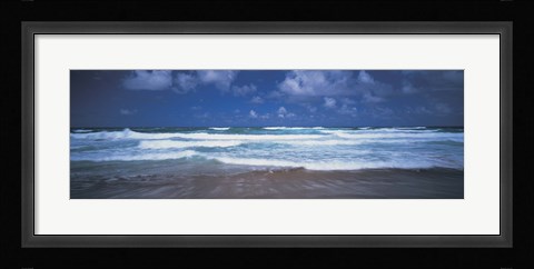 Framed Surf on the beach, Barbados, West Indies Print