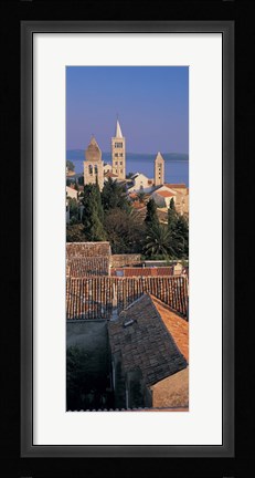 Framed High angle view of a town, Rab Island, Croatia Print
