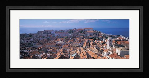 Framed High angle view of a city, Dubrovnik, Croatia Print
