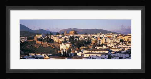 Framed High angle view of a town, Ronda, Andalucia, Spain Print
