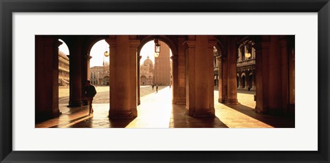 Framed Tourists in a building, Venice, Italy Print