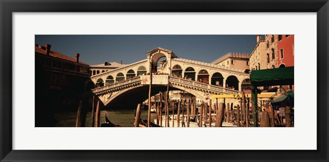Framed Bridge over a canal, Venice, Italy Print
