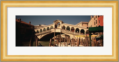 Framed Bridge over a canal, Venice, Italy Print