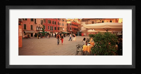 Framed Tourists in a city, Venice, Italy Print