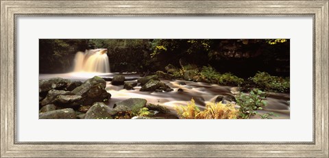 Framed Stream Flowing Through Rocks, Thomason Foss, Goathland, North Yorkshire, England, United Kingdom Print