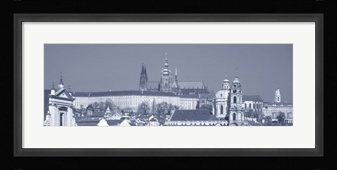 Framed Buildings In A City, Hradcany Castle, St. Nicholas Church, Prague, Czech Republic Print
