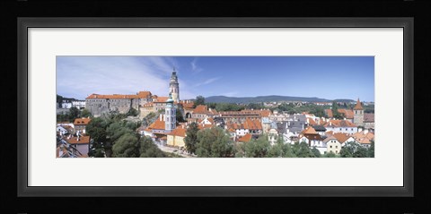 Framed Buildings in a city, Cesky Krumlov, South Bohemia, Czech Republic Print