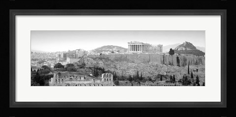 Framed High Angle View Of Buildings In A City, Parthenon, Acropolis, Athens, Greece Print