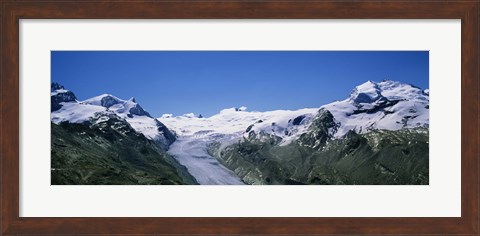 Framed Snow Covered Mountain Range Matterhorn, Switzerland Print