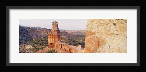 Framed High Angle View Of A Rock Formation, Palo Duro Canyon State Park, Texas, USA Print