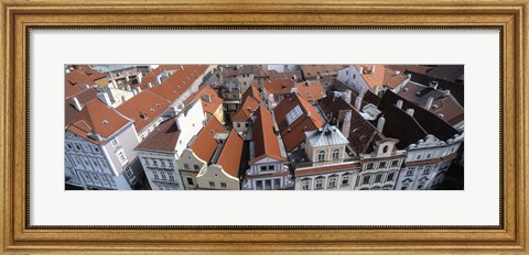 Framed High angle view of buildings in a city, Czech Republic, Prague Print