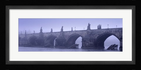 Framed Bridge over a river, Charles Bridge, Prague, Czech Republic Print