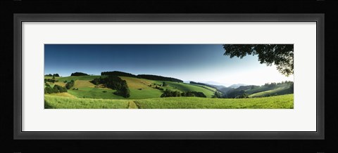 Framed Panoramic view of a landscape, St Margen, Black Forest, Germany Print