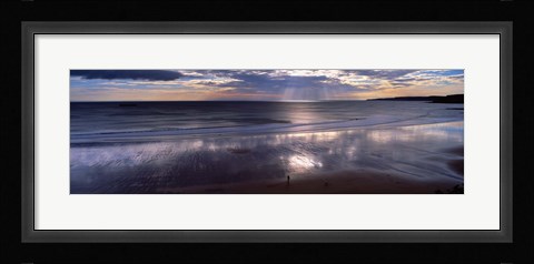 Framed Person Standing On The Beach, Scarborough, North Yorkshire, England, United Kingdom Print