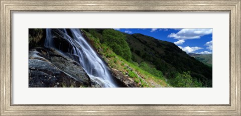 Framed Water Flowing Over Rocks, Sourmilk Gill, Borrowdale, English Lake District, Cumbria, England, United Kingdom Print