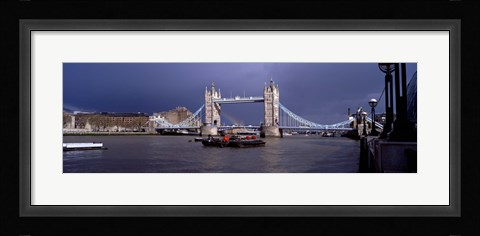 Framed Bridge Over A River, Tower Bridge, London, England, United Kingdom Print