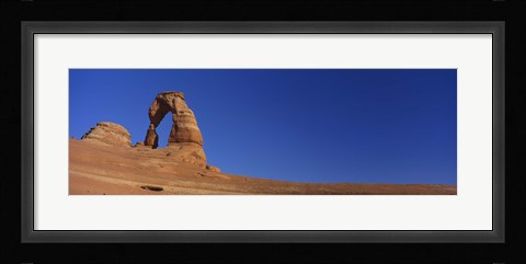Framed Low angle view of a natural arch, Delicate arch, Arches National Park, Utah, USA Print