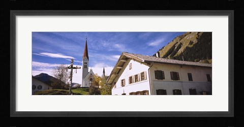 Framed Low Angle View Of A Church, Holzgau, Lechtal, Austria Print