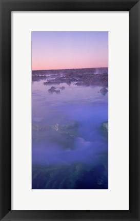 Framed Hot springs in a lake, Blue Lagoon, Iceland Print