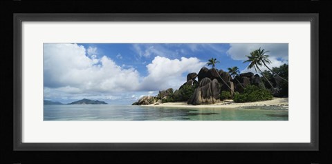 Framed Rock Formations on Anse Source D'argent Beach, La Digue Island, Seychelles Print