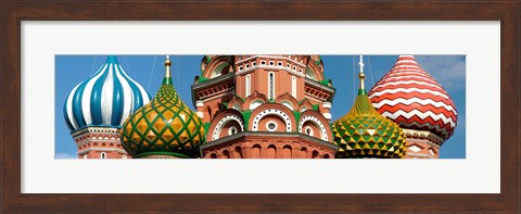 Framed Mid section view of a cathedral, St. Basil&#39;s Cathedral, Red Square, Moscow, Russia Print
