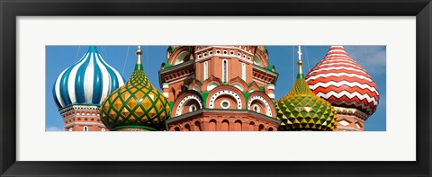 Framed Mid section view of a cathedral, St. Basil's Cathedral, Red Square, Moscow, Russia Print