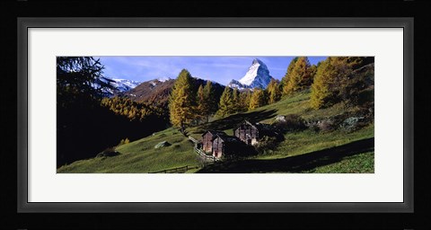 Framed Low angle view of a mountain peak, Matterhorn, Valais Canton, Switzerland Print