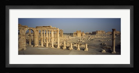 Framed Old ruins of a temple, Temple Of Bel, Palmyra, Syria Print