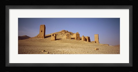 Framed Ancient tombs on a landscape, Palmyra, Syria Print