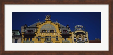 Framed High section view of a hotel, Grand Hotel Europa, Prague, Czech Republic Print