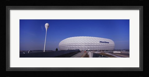 Framed Soccer stadium in a city, Allianz Arena, Munich, Bavaria, Germany Print