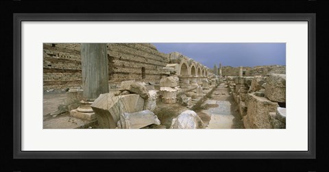 Framed Ruins of ancient Roman city, Leptis Magna, Libya Print