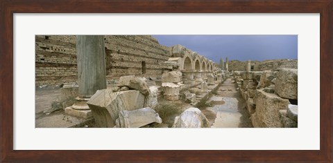 Framed Ruins of ancient Roman city, Leptis Magna, Libya Print