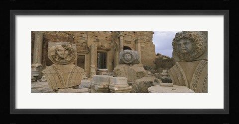 Framed Statues in Leptis Magna, Libya Print