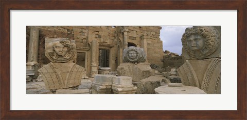 Framed Statues in Leptis Magna, Libya Print