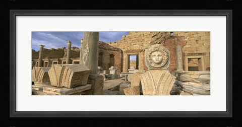 Framed Old ruins, Leptis Magna, Libya Print
