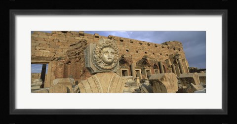 Framed Statue in an old ruined building, Leptis Magna, Libya Print