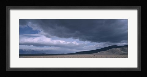Framed Storm clouds over a desert, Inyo Mountain Range, California Print