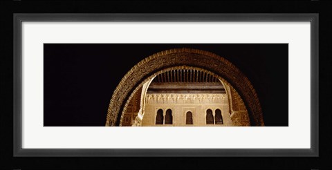 Framed Close-up of an arch, Court Of Lions, Alhambra, Granada, Andalusia, Spain Print