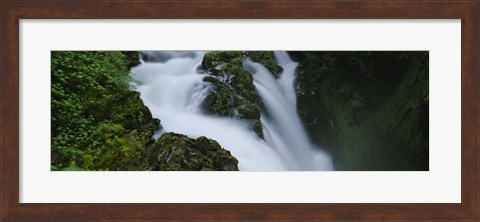 Framed High angle view of a waterfall, Sol Duc Falls, Olympic National Park, Washington State, USA Print