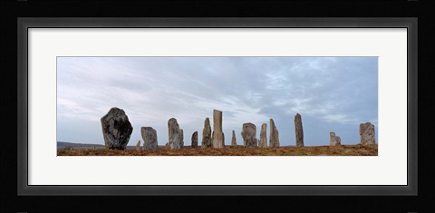 Framed Rocks on a landscape, Callanish Standing Stones, Lewis, Outer Hebrides, Scotland Print