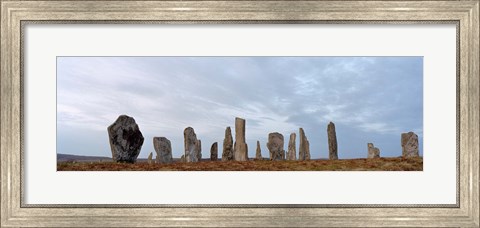 Framed Rocks on a landscape, Callanish Standing Stones, Lewis, Outer Hebrides, Scotland Print