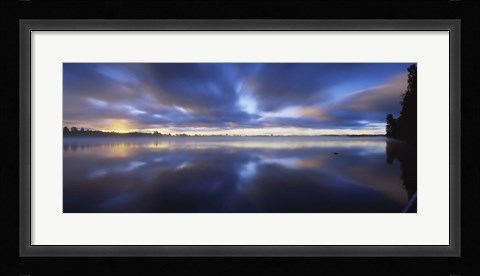 Framed Panoramic view of a river, Vuoksi River, Imatra, Finland Print