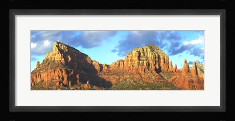 Framed Chapel on rock formations, Chapel Of The Holy Cross, Sedona, Arizona, USA Print