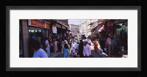 Framed Group of people in a market, Grand Bazaar, Istanbul, Turkey Print