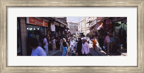 Framed Group of people in a market, Grand Bazaar, Istanbul, Turkey Print