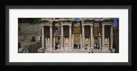 Framed Old ruins of Library At Epheses, Ephesus, Turkey Print