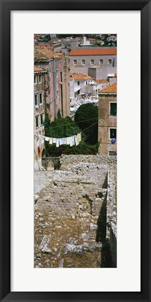 Framed High angle view of the old ruins in a town, Dubrovnik, Croatia Print